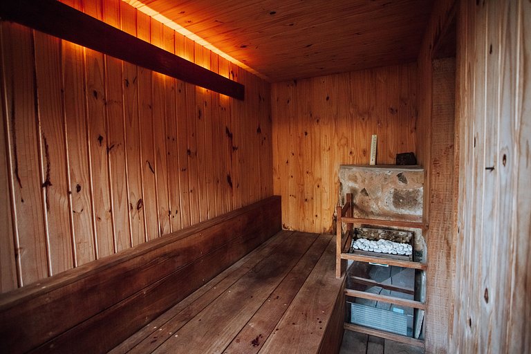 Jacuzzi aquecida, sauna e churrasqueira - Armação