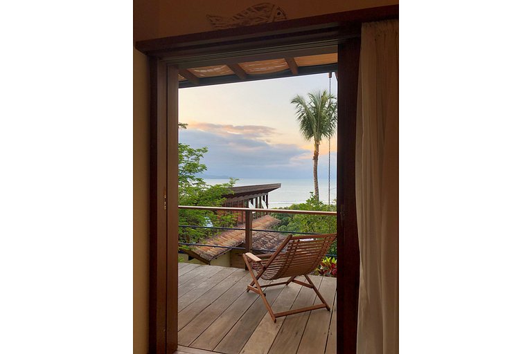 Casa aconchegante, vista espetacular para o mar