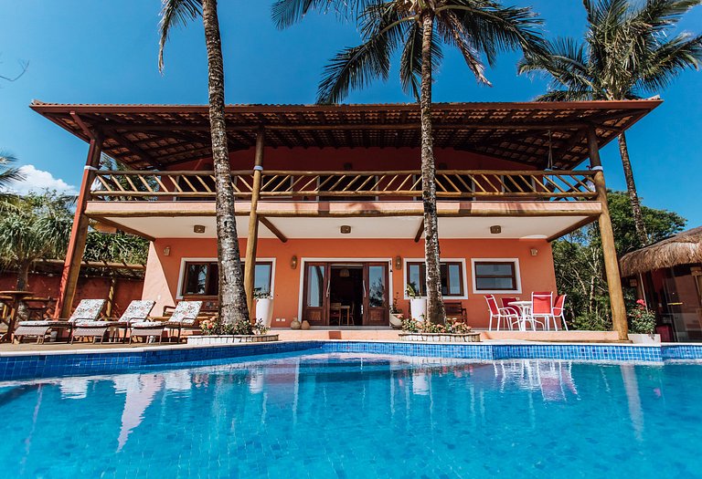 Vista mar, piscina e espaço gourmet