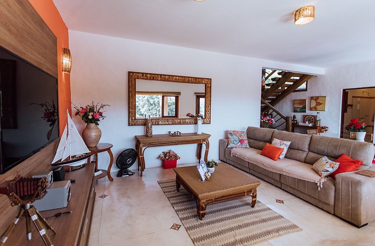 Vista mar, piscina e espaço gourmet