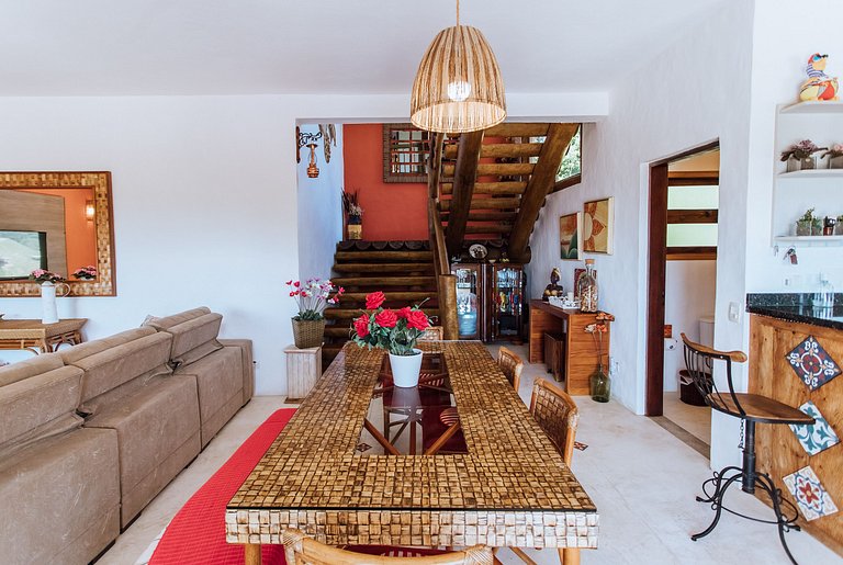 Vista mar, piscina e espaço gourmet