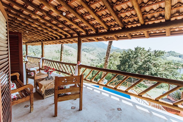 Vista mar, piscina e espaço gourmet