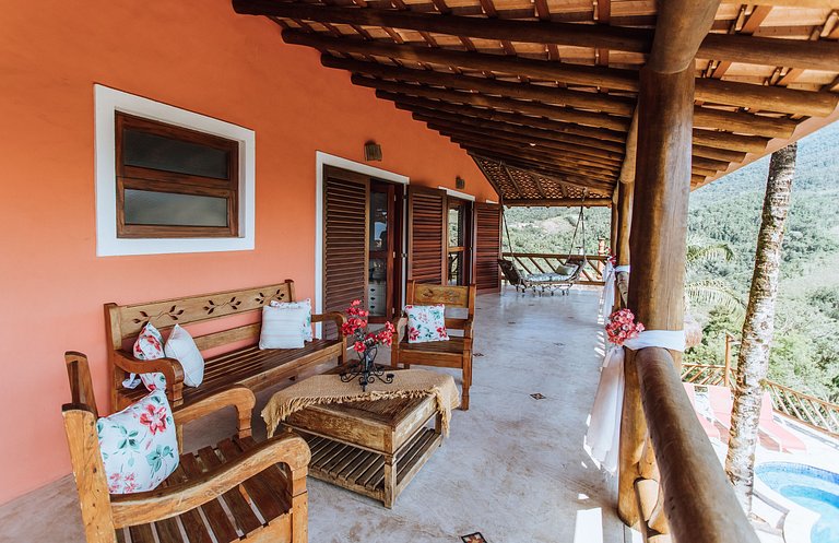 Vista mar, piscina e espaço gourmet