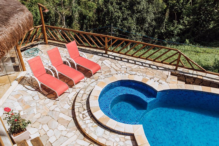 Vista mar, piscina e espaço gourmet