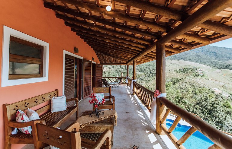 Vista mar, piscina e espaço gourmet