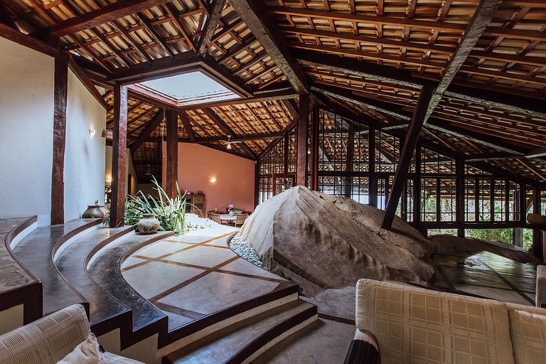 Piscina, píer e conexão com a natureza