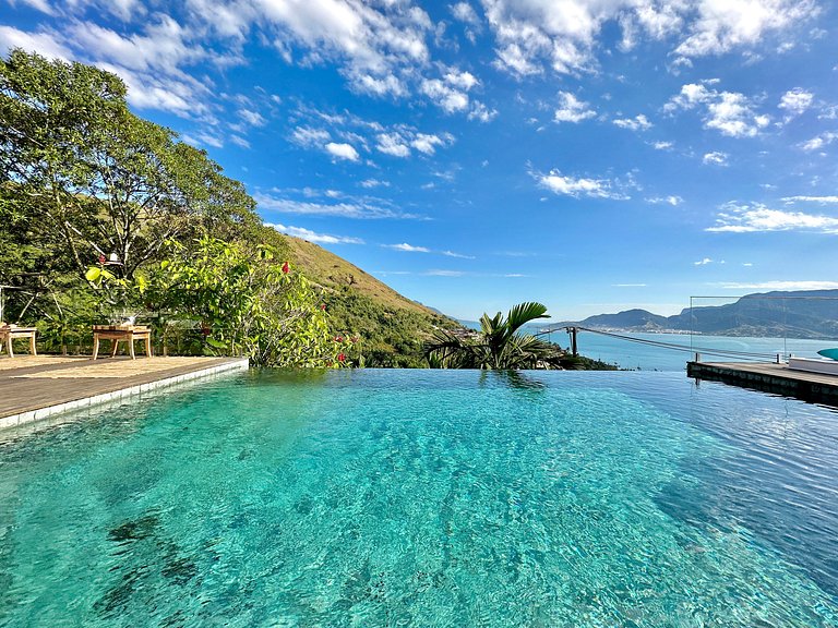 Luxo, vista deslumbrante, SPA aquecido e piscina