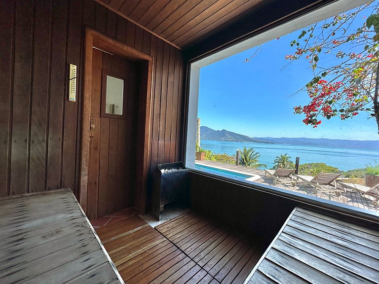 Vista deslumbrante, piscina, sauna, churrasqueira