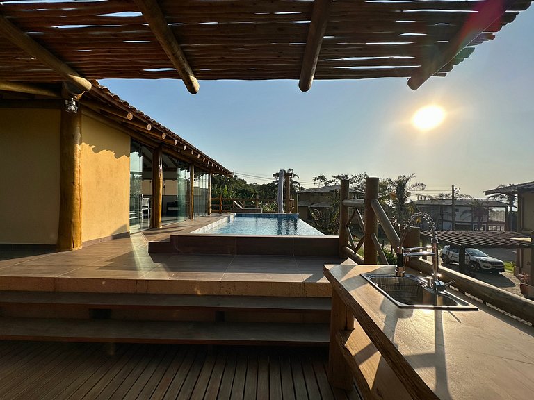 Casa incrível em condomínio - piscina e vista