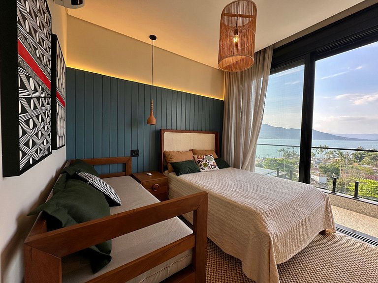Rooftop com jacuzzi, piscina aquecida a 100m praia
