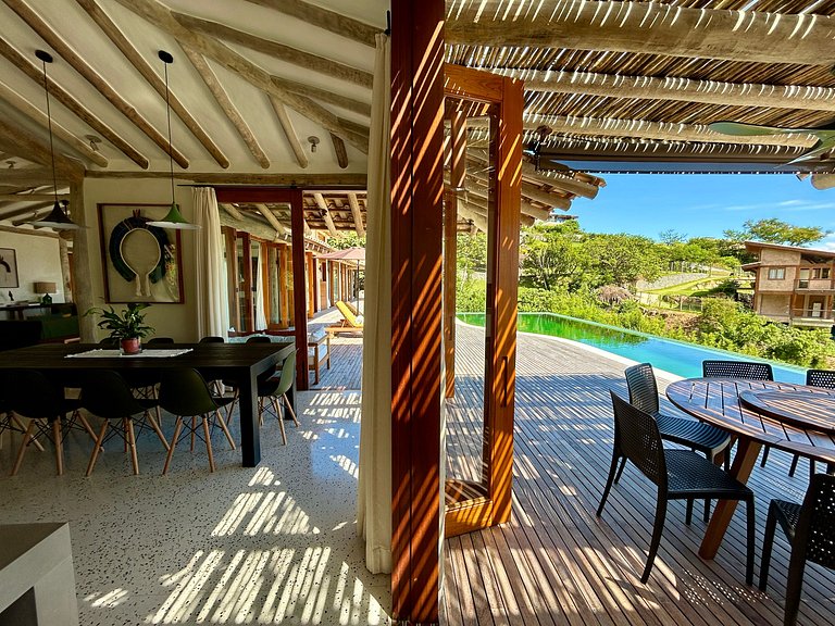 Condomínio, vista, piscina e espaço gourmet