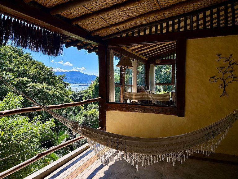 Condomínio, vista, churrasqueira e piscina