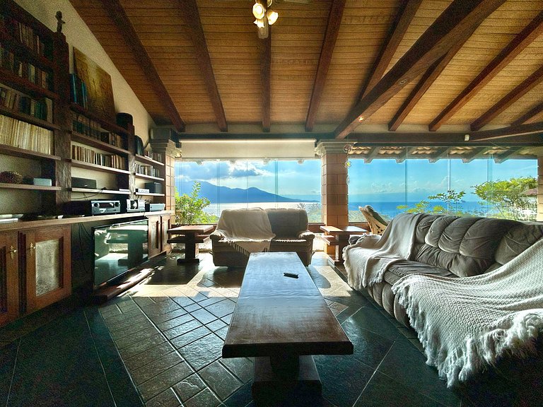 Vista mar, piscina, sauna e espaço gourmet