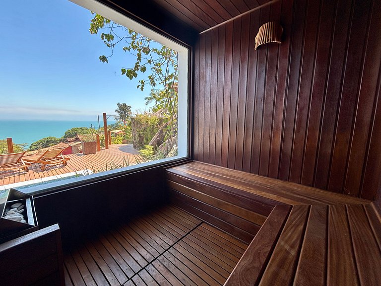 Vista deslumbrante, piscina, sauna, churrasqueira