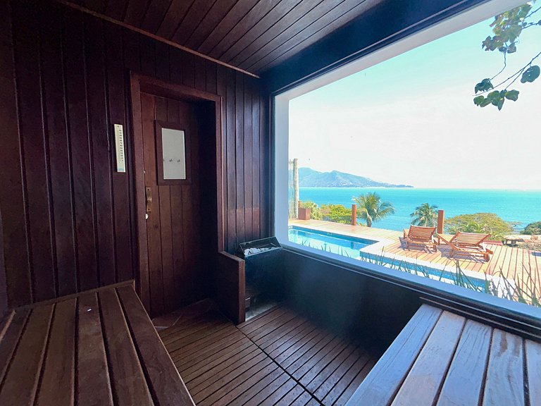 Vista deslumbrante, piscina, sauna, churrasqueira