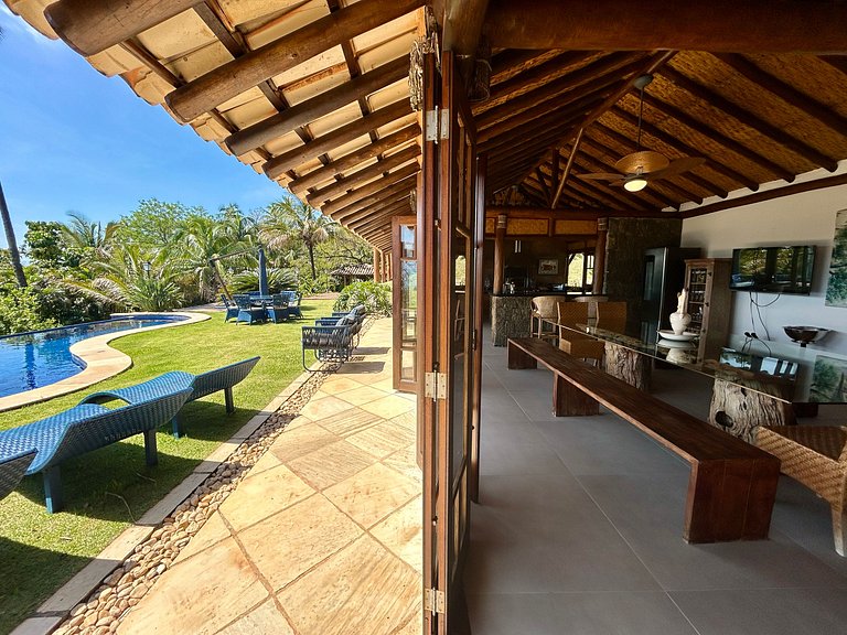 Piscina, espaço gourmet climatizado, vista mar