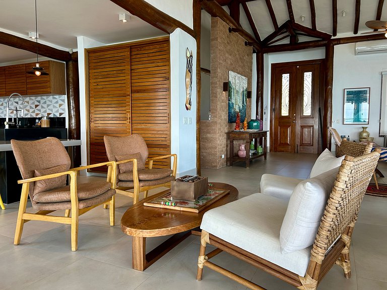 Piscina, espaço gourmet climatizado, vista mar