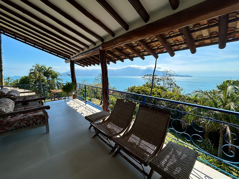 Piscina, espaço gourmet climatizado, vista mar