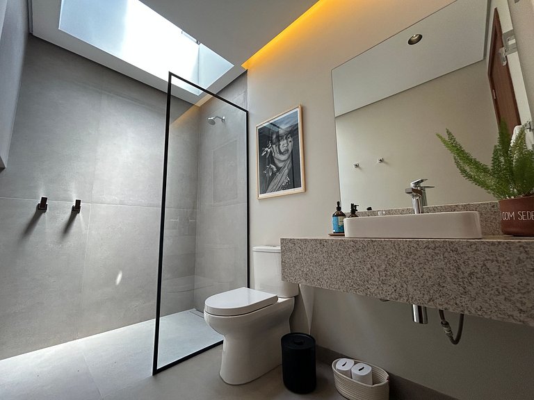 Casa contemporânea, piscina, vista, espaço gourmet