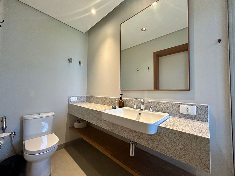 Casa contemporânea, piscina, vista, espaço gourmet