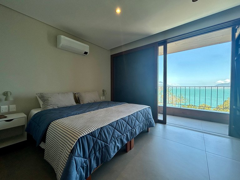 Casa contemporânea, piscina, vista, espaço gourmet