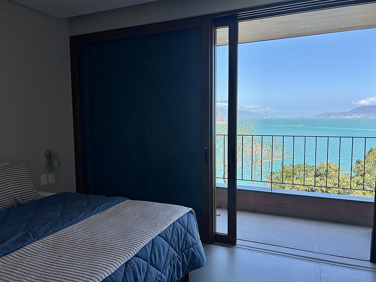 Casa contemporânea, piscina, vista, espaço gourmet