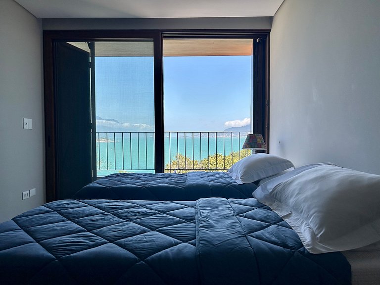 Casa contemporânea, piscina, vista, espaço gourmet