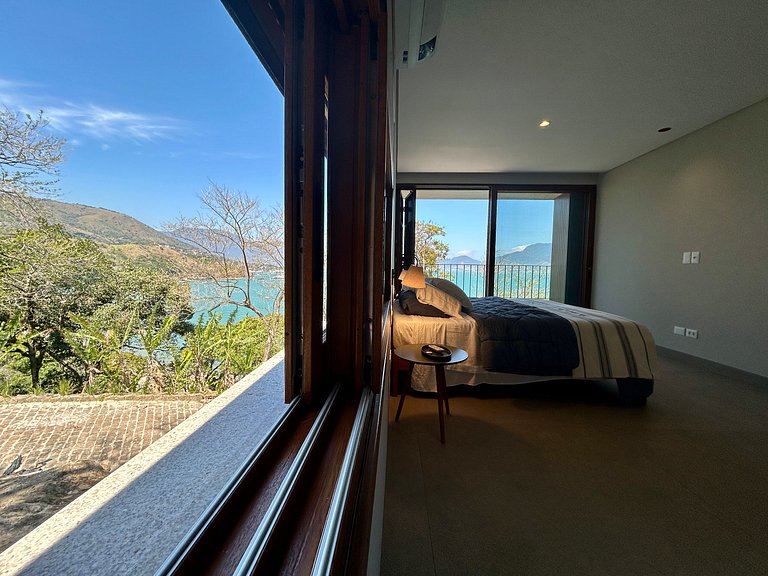 Casa contemporânea, piscina, vista, espaço gourmet