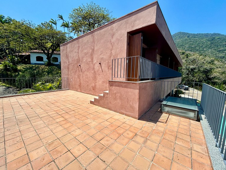 Casa contemporânea, piscina, vista, espaço gourmet