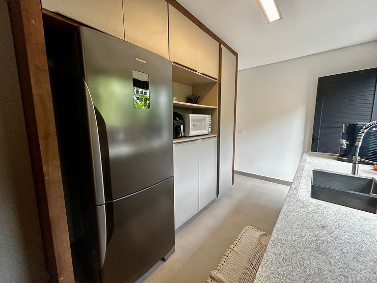 Experiência mar, montanha, piscina e churrasqueira