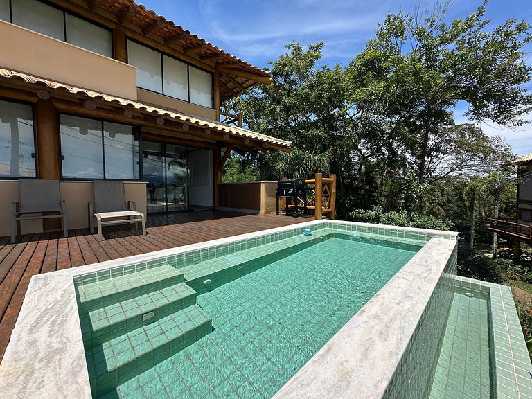 Piscina, vista, espaço gourmet em condomínio