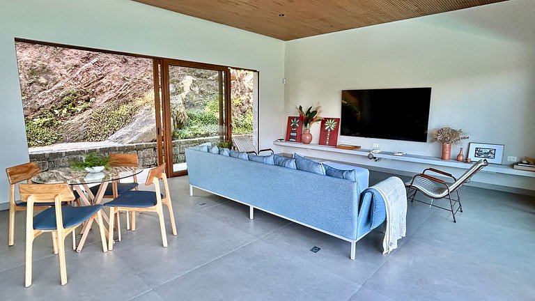 Casa contemporânea, piscina, vista, espaço gourmet