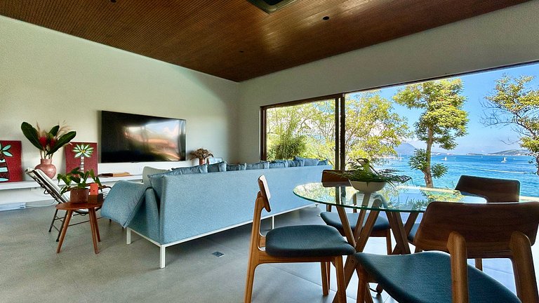 Casa contemporânea, piscina, vista, espaço gourmet