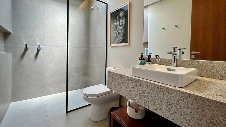 Casa contemporânea, piscina, vista, espaço gourmet