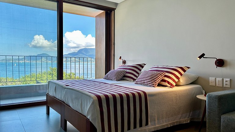 Casa contemporânea, piscina, vista, espaço gourmet