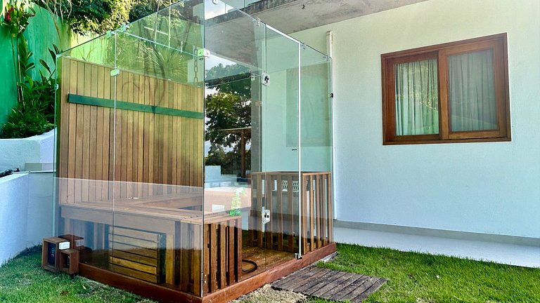 Casa em condomínio, piscina aquecida, sauna, vista