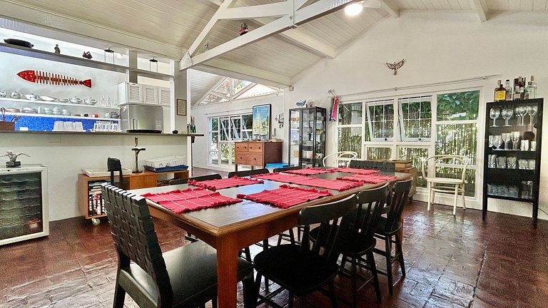 Casa pé na areia, espaço gourmet, região central