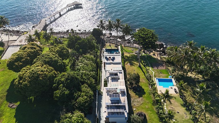 Exclusiva casa costeira, piscina aquecida, gourmet