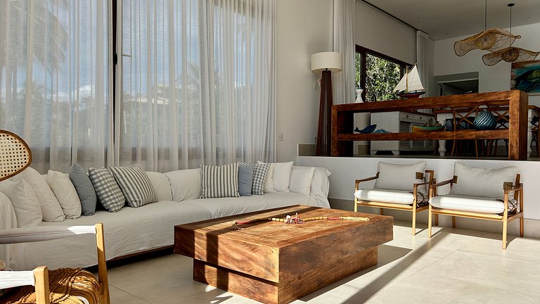 Exclusiva casa costeira, piscina aquecida, gourmet