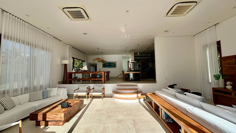 Exclusiva casa costeira, piscina aquecida, gourmet