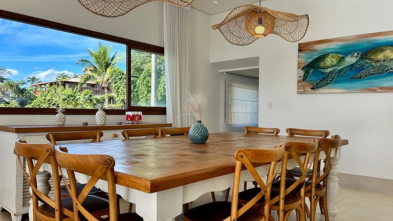 Exclusiva casa costeira, piscina aquecida, gourmet