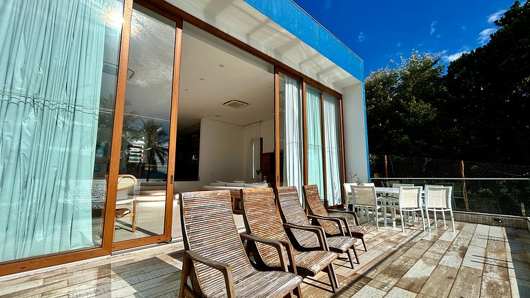 Exclusiva casa costeira, piscina aquecida, gourmet