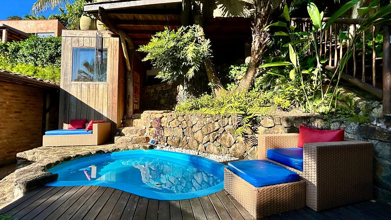 Jacuzzi aquecida, sauna e churrasqueira - Armação