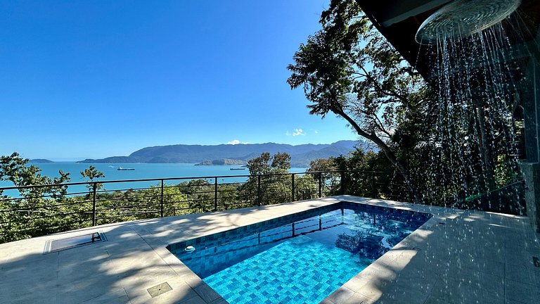 Vista mar, piscina, a 2 min da cachoeira 3 Tombos
