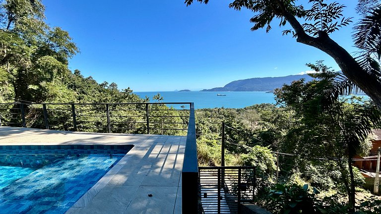 Vista mar, piscina, a 2 min da cachoeira 3 Tombos