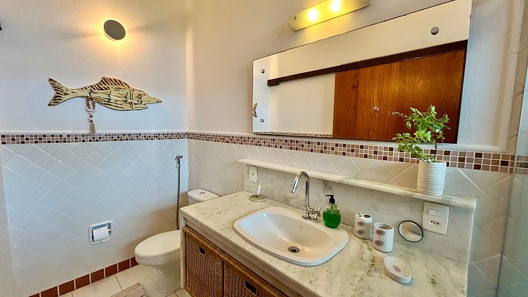 Casa aconchegante, vista espetacular para o mar