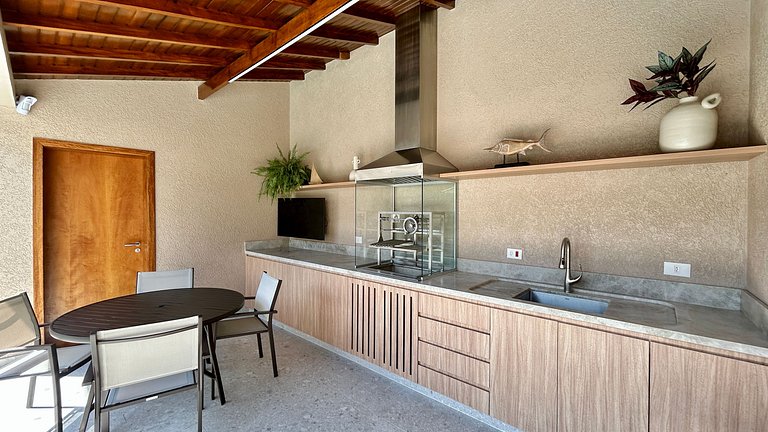 Piscina, gourmet a 50m da praia Itaquanduba